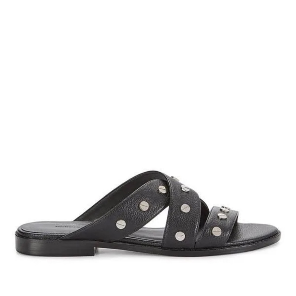 NEW Rebecca Minkoff Black Studded Slide Size 6.5